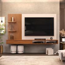 Painel Para TV Até 60" Polegadas Bento Cor Freijó Off White Dj Móveis