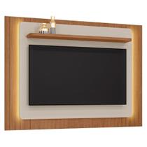 Painel Para Tv Até 60 Polegadas Com Detalhe Frisadado Pompeia Madeirado/off White Painel Para Tv Até 60 Polegadas Com Detalhe Frisadado Pompeia Madeirado/off White
