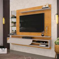 Painel para TV até 60 Polegadas com Espelho DJ Móveis Ravi Cedro Bali Painel para TV até 60 Polegadas com Espelho DJ Móveis Ravi Cedro Bali