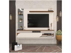 Painel para TV até 60 Polegadas com Espelho Dj Moveis Ravi Off Freijo