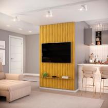 Painel para TV até 60 Polegadas Ripado DJ Móveis Trento 143 Cedro