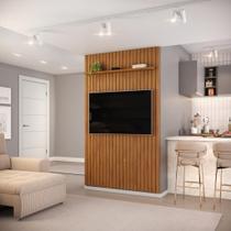 Painel para TV até 60 Polegadas Ripado DJ Móveis Trento 143 Freijó Off White - DJ MOVEIS Painel para TV até 60 Polegadas Ripado DJ Móveis Trento 143 Freijó Off White - DJ MOVEIS