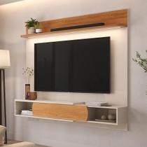 Painel para TV até 65” Denver com LED Portas MDF Pistão a Gás Sala Moderna