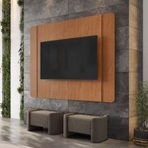 Painel para Tv até 65 Polegada Bordas Arredondadas 180cm Ares 100 Mdf Naturalle Painel para Tv até 65 Polegada Bordas Arredondadas 180cm Ares 100 Mdf Naturalle