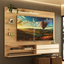 Painel Para Tv Até 65 Polegadas 1 Porta E Prateleiras Multimóveis Mp1064 - Rustic/branco Rustic/branco