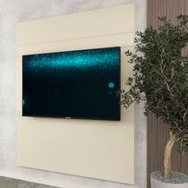 Painel para TV até 65 Polegadas 100% MDF 153cmx217cm Luminare Bege Off White