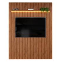 Painel Para TV Até 65 Polegadas 1,83m Ripado Autêntico com Led e Prateleira Montreal Madeirado Painel Para TV Até 65 Polegadas 1,83m Ripado Autêntico com Led e Prateleira Montreal Madeirado