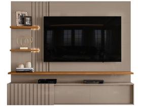 Painel Para Tv Até 65 Polegadas 3 Portas Led Ripado Bancada Suspensa Atena - Madetec