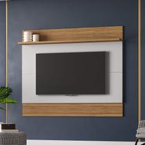 Painel para TV Até 65 Polegadas Aruana 1 Prateleira Cinamomo/Off White - Móveis Bechara