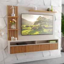 Painel Para TV Até 65 Polegadas Aurora Off White Mel Ripado Viero Painel Para TV Até 65 Polegadas Aurora Off White Mel Ripado Viero