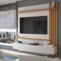 Painel para TV Até 65 Polegadas Christiania 2 Portas 2 Prateleiras Off White Matte/Freijó - Panorama Móveis Painel para TV Até 65 Polegadas Christiania 2 Portas 2 Prateleiras Off White Matte/Freijó - Panorama Móveis