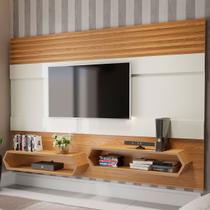 Painel para TV Até 65 Polegadas Colméia Off White/Freijó - Panorama Móveis