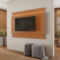 Painel para TV até 65 Polegadas com LED 100% MDF 185cmx130cm Aros Marrom Naturale Painel para TV até 65 Polegadas com LED 100% MDF 185cmx130cm Aros Marrom Naturale