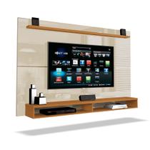 Painel Para TV Até 65 Polegadas Com Prateleira 1,80m Max Cedro / Off White