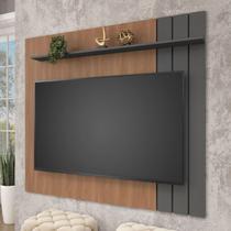 Painel para TV Até 65 Polegadas Galla 1 Prateleira Ripado Manchester/Grafite - Fellicci Painel para TV Até 65 Polegadas Galla 1 Prateleira Ripado Manchester/Grafite - Fellicci