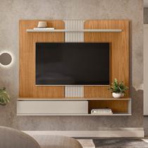 Painel para TV até 65 Polegadas MDF 160cmx136cm Friburgo Marrom Nature/Off White