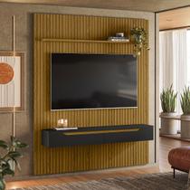 Painel para TV Até 65 Polegadas Nuke 2 Portas Cedro/Preto - Pnr Móveis Painel para TV Até 65 Polegadas Nuke 2 Portas Cedro/Preto - Pnr Móveis