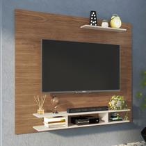 Painel para TV Até 65 Polegadas Orlando 3 Prateleiras Freijó/Off White - Irm Móveis