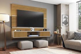 Painel para TV até 65 Polegadas Ripado - Cinamomo/Off White - Ambar/Bechara