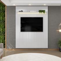 Painel para TV até 65 Polegadas Ripado com LED DJ Móveis Trento 183 Bali