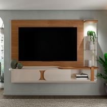 Painel para TV Até 65 Polegadas Urban 2 Portas com Led Cinamomo/Off White - Pnr Móveis Painel para TV Até 65 Polegadas Urban 2 Portas com Led Cinamomo/Off White - Pnr Móveis