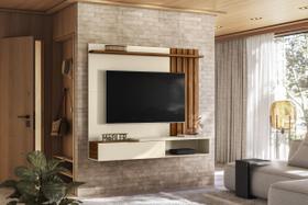 Painel Para Tv Até 70 Pelegadas Sala E Quarto Luxo Estante Completo Ripado Moderno Rack