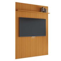 Painel para TV até 70 Polegadas 1,80x2,40m Ripado com Prateleira Arbo Cedro EDN Painel para TV até 70 Polegadas 1,80x2,40m Ripado com Prateleira Arbo Cedro EDN
