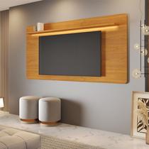 Painel para TV até 70 Polegadas com LED MDF Marrom 200cmx107cm Led Cristal Candian 107X200X18 Cm