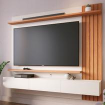 Painel para TV Até 70 Polegadas Juriti 3 Portas 2 Prateleiras Off White Matte/Freijó - Colibri Painel para TV Até 70 Polegadas Juriti 3 Portas 2 Prateleiras Off White Matte/Freijó - Colibri