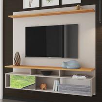 Painel para TV Até 70 Polegadas Rizon 2 Portas com Espelho Off White/Mel - Viero Móveis
