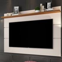 Painel para TV Até 70 Polegadas Vivare New 1 Prateleira Off White/Freijo - Giga Móveis