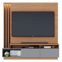 Painel para Tv Até 75" 2 Portas Itaumá Freijó/Cinza Fosco Painel para Tv Até 75" 2 Portas Itaumá Freijó/Cinza Fosco