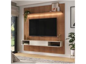 Painel Para TV Até 75" Belluno Pinho Ripado /Off White Artely