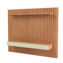 Painel para TV Até 75 Polegadas 2 Gavetas com Led 228cm Ripado Freijó/Off White - Dalla Costa Painel para TV Até 75 Polegadas 2 Gavetas com Led 228cm Ripado Freijó/Off White - Dalla Costa