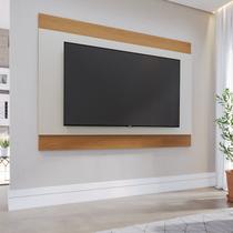 Painel para TV até 75 Polegadas 200cmx140cm Nilo Branco Off White Matte/Freijó Painel para TV até 75 Polegadas 200cmx140cm Nilo Branco Off White Matte/Freijó