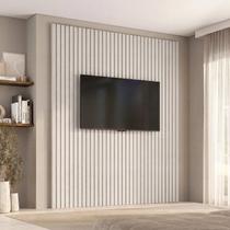 Painel para TV até 75 Polegadas 200CMX230CM Ripado Aruá CabeCasa MadeiraOriginals Off White Painel para TV até 75 Polegadas 200CMX230CM Ripado Aruá CabeCasa MadeiraOriginals Off White
