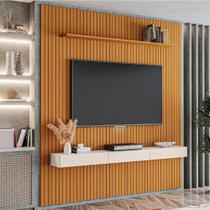 Painel Para Tv Até 75 Polegadas 2,25x2,40m Ripado Com Nicho