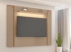 Painel para TV até 75 Polegadas com 180cmx136cm Led Maresias Marrom Fendi/Freijó Painel para TV até 75 Polegadas com 180cmx136cm Led Maresias Marrom Fendi/Freijó