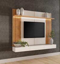 Painel para TV até 75 Polegadas com LED 100% MDF 180cmx150cm Supreme Marrom Carvalho Oro/Off White Painel para TV até 75 Polegadas com LED 100% MDF 180cmx150cm Supreme Marrom Carvalho Oro/Off White
