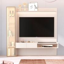 Painel para TV até 75 Polegadas com LED com Vidro Reflecta MDF 223cmx219cm Cristaleira Vitoria Regia Yescasa Painel para TV até 75 Polegadas com LED com Vidro Reflecta MDF 223cmx219cm Cristaleira Vitoria Regia Yescasa