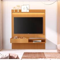 Painel para TV até 75 Polegadas com LED MDF 187cmx219cm Liso com Nicho Prateleira e Led Vitória Régia YesCasa Painel para TV até 75 Polegadas com LED MDF 187cmx219cm Liso com Nicho Prateleira e Led Vitória Régia YesCasa