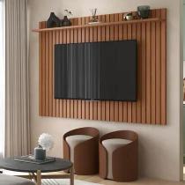 Painel para TV até 75 polegadas Dallas com 1 Prateleira Jequitibá/Off White - Lukaliam