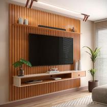 Painel para TV até 75 Polegadas Detroit Nature e Off White 250x230 cm