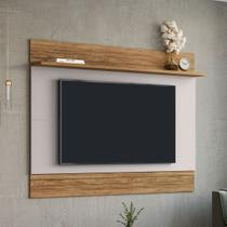 Painel para TV Até 75 Polegadas Icaraí 1 Prateleira Cinamomo/Off White - Móveis Bechara Painel para TV Até 75 Polegadas Icaraí 1 Prateleira Cinamomo/Off White - Móveis Bechara
