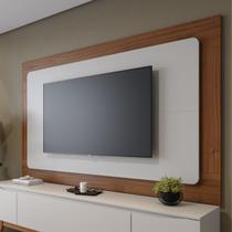Painel para TV até 75 Polegadas MDF 182cmx134cm Oslo Bege Off White/Canella Painel para TV até 75 Polegadas MDF 182cmx134cm Oslo Bege Off White/Canella