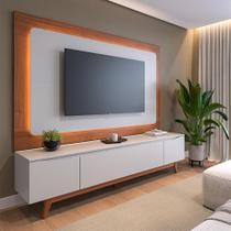 Painel para TV até 75 Polegadas Oslo Canela e Off White 182 cm - Modern