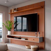 Painel para TV Até 80 Polegadas Detroit 1 Gaveta Ripado Nature - Tebarrot