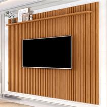 Painel para TV Até 80 Polegadas Versátil Ripado 1 Prateleira Nature 685 - Giga Móveis