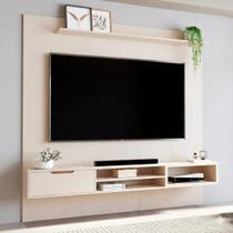 Painel para TV até 84 Polegadas 100% MDF 233cmx219cm Plus Bege Off White