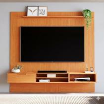 Painel para TV até 84 Polegadas 100% MDF 233cmx219cm Plus Marrom Nature